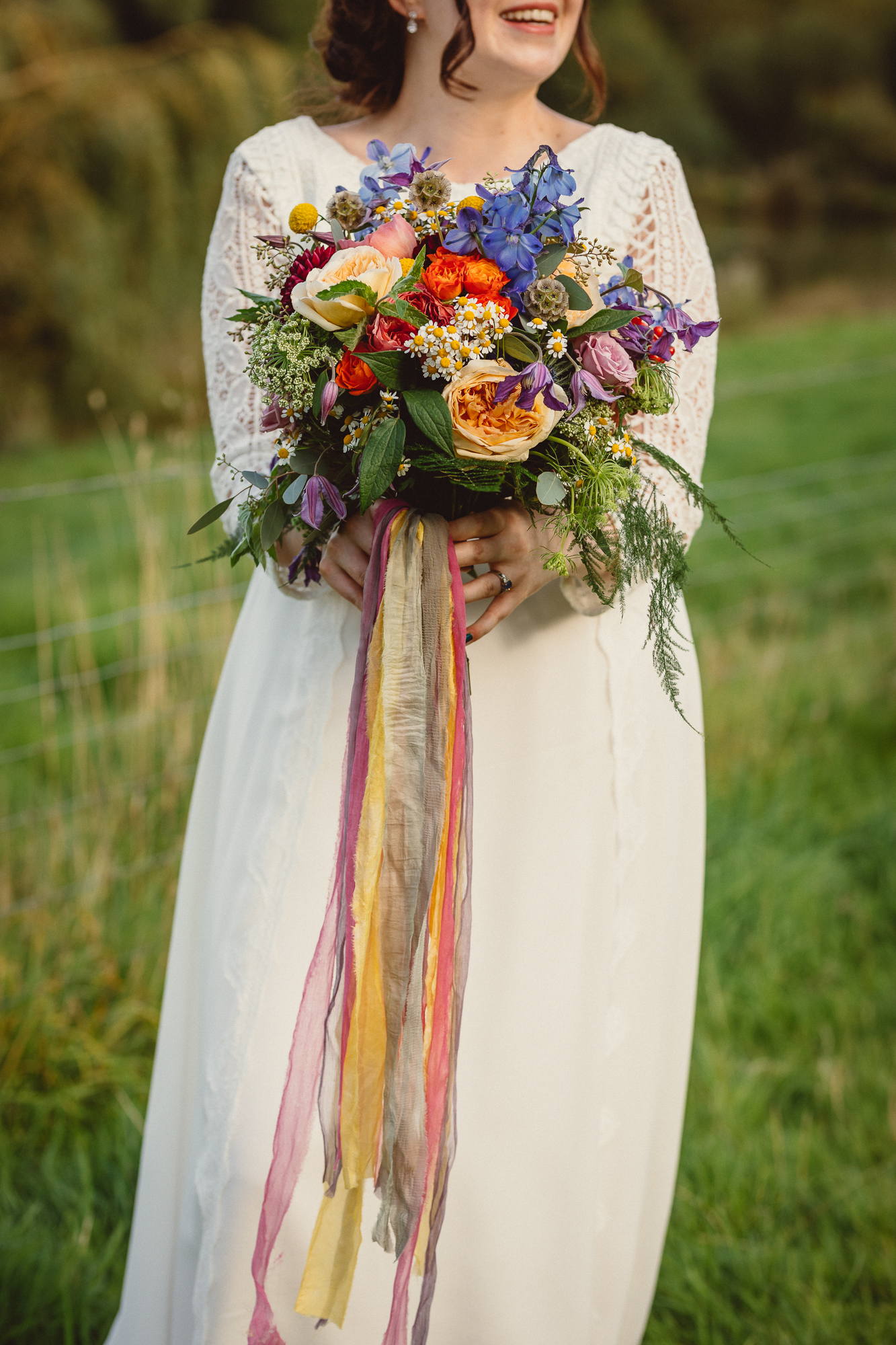 An ethical bridal gown for a colourful farm wedding images by Potters Instinct 48
