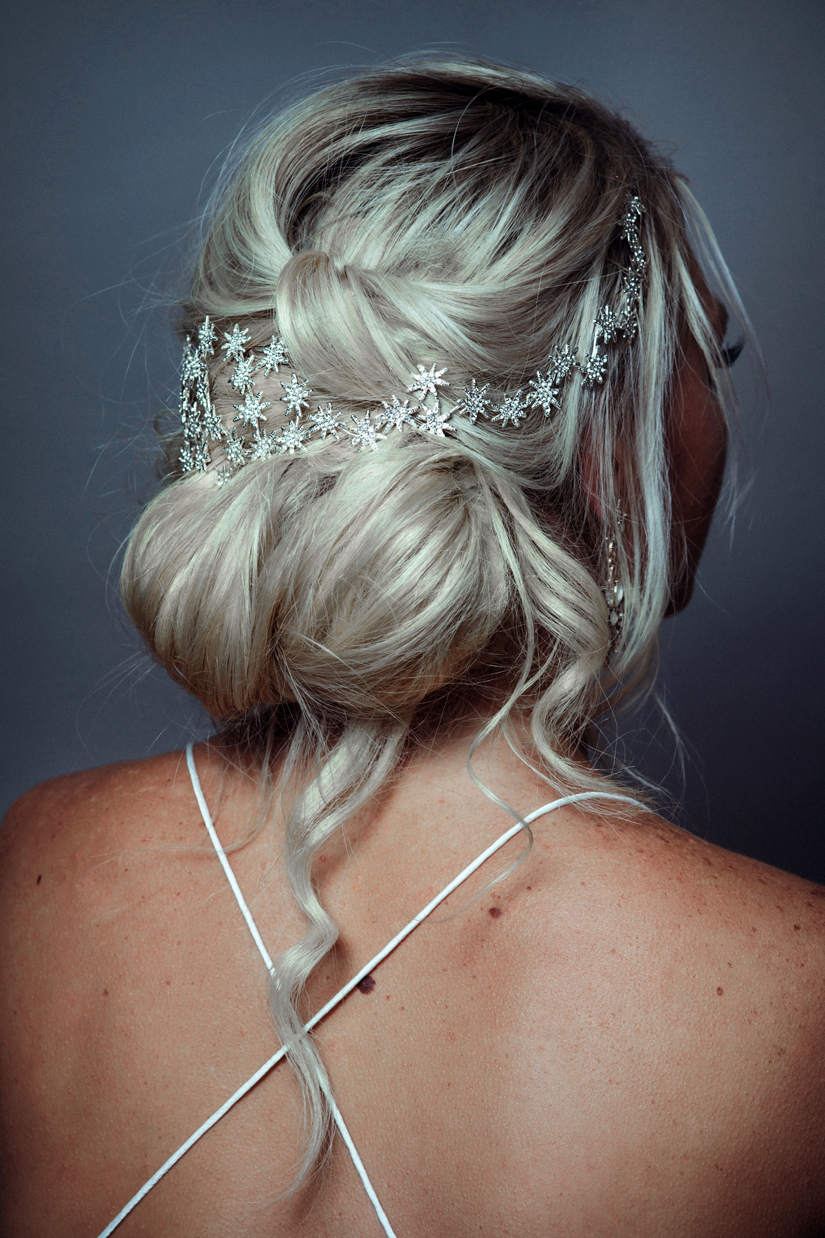 Celestial inspired bridal headpiece by Flourish