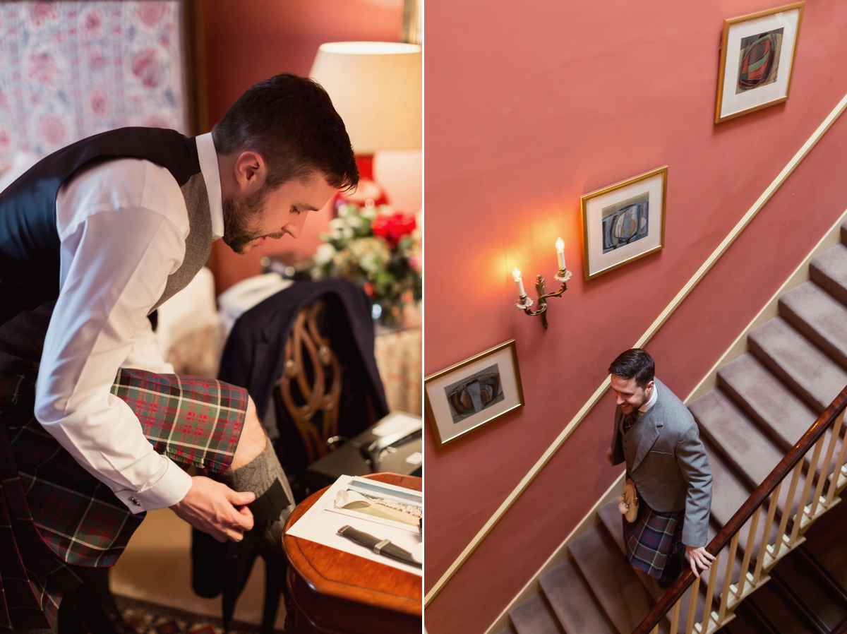 10 A Berta Bridal dress magnificent Scottish Castle wedding. Photography by Craig Eva Sanders.