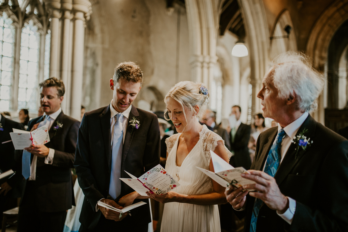 100 A Catherine Deane gown for a colourful Exeter wedding