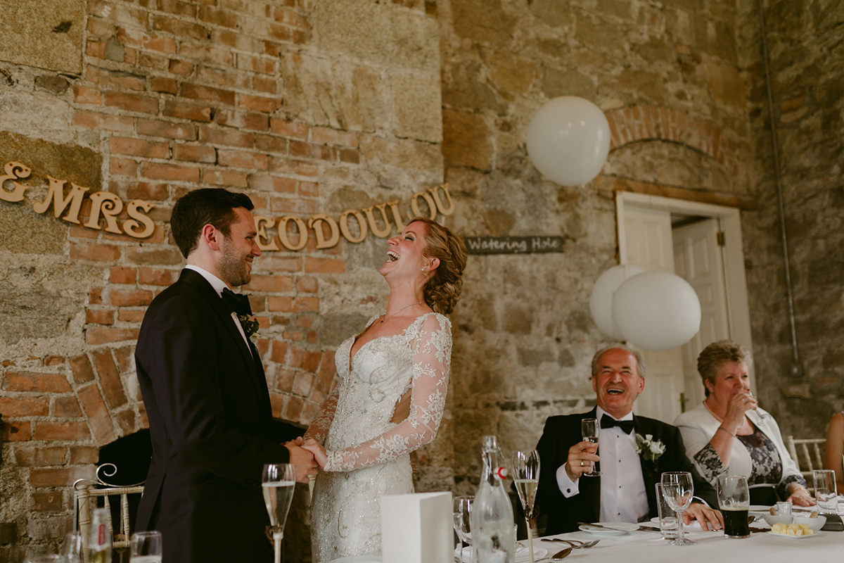 107 Galia Lahav glamour Irish country house wedding. Photography by Adam and Grace