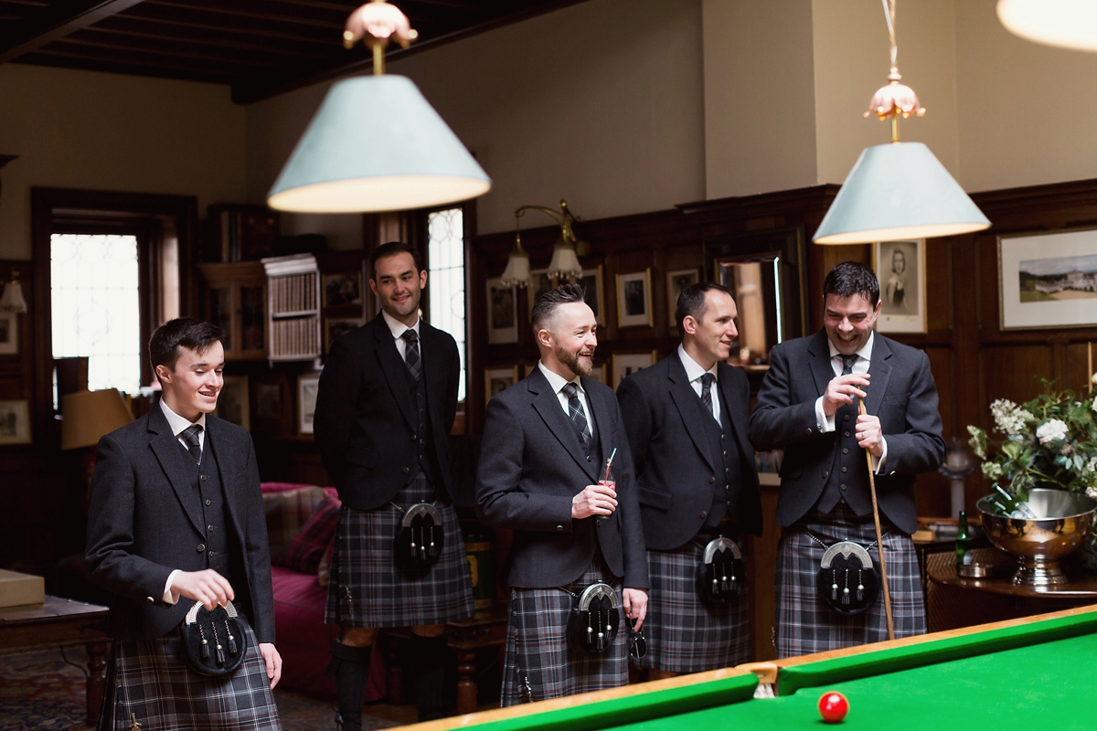 11 A Berta Bridal dress magnificent Scottish Castle wedding. Photography by Craig Eva Sanders.