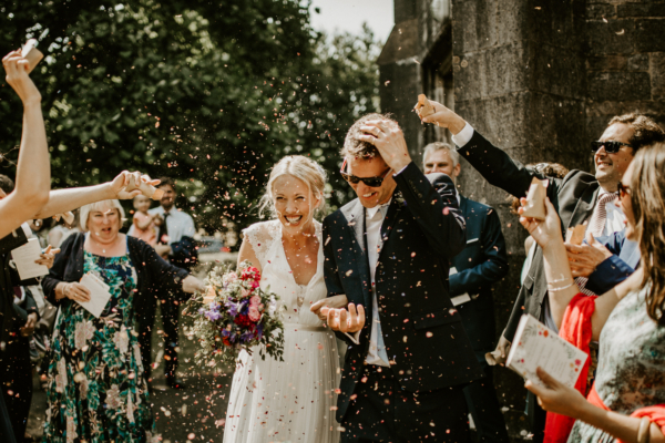A Catherine Deane Gown for a Charming and Colourful Devon Wedding