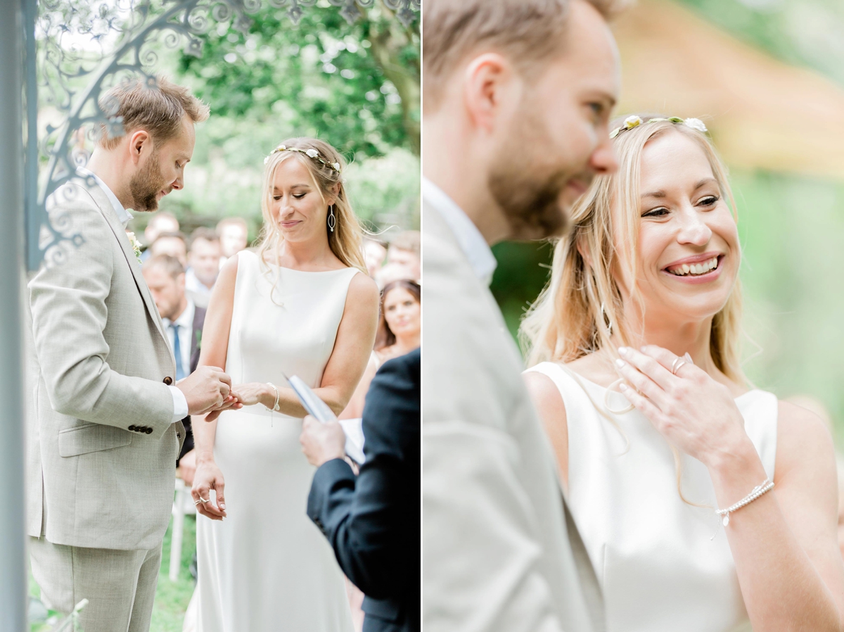 14 A chic Pronovias dress garden wedding. Carn Patrick Photography - A Chic Pronovias Gown For a Wild and Colourful Garden Wedding at a Medieval Manor House 14 A chic Pronovias dress garden wedding. Carn Patrick Photography