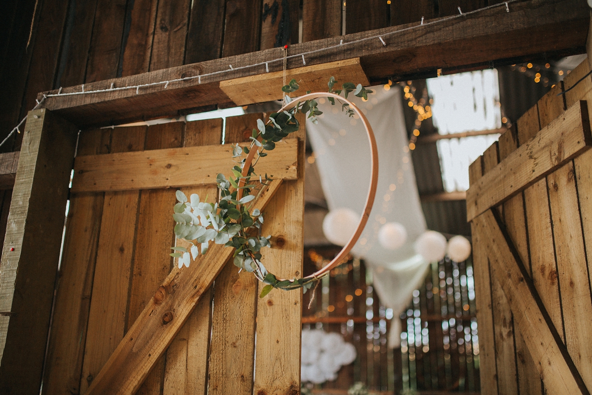 19 A Watters gown gold veil afternoon tea barn wedding