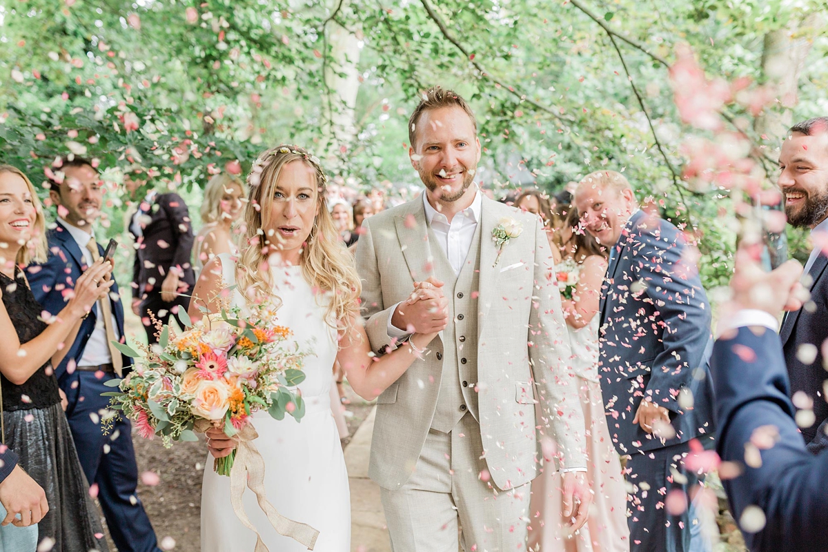 19 A chic Pronovias dress garden wedding. Carn Patrick Photography - A Chic Pronovias Gown For a Wild and Colourful Garden Wedding at a Medieval Manor House 19 A chic Pronovias dress garden wedding. Carn Patrick Photography