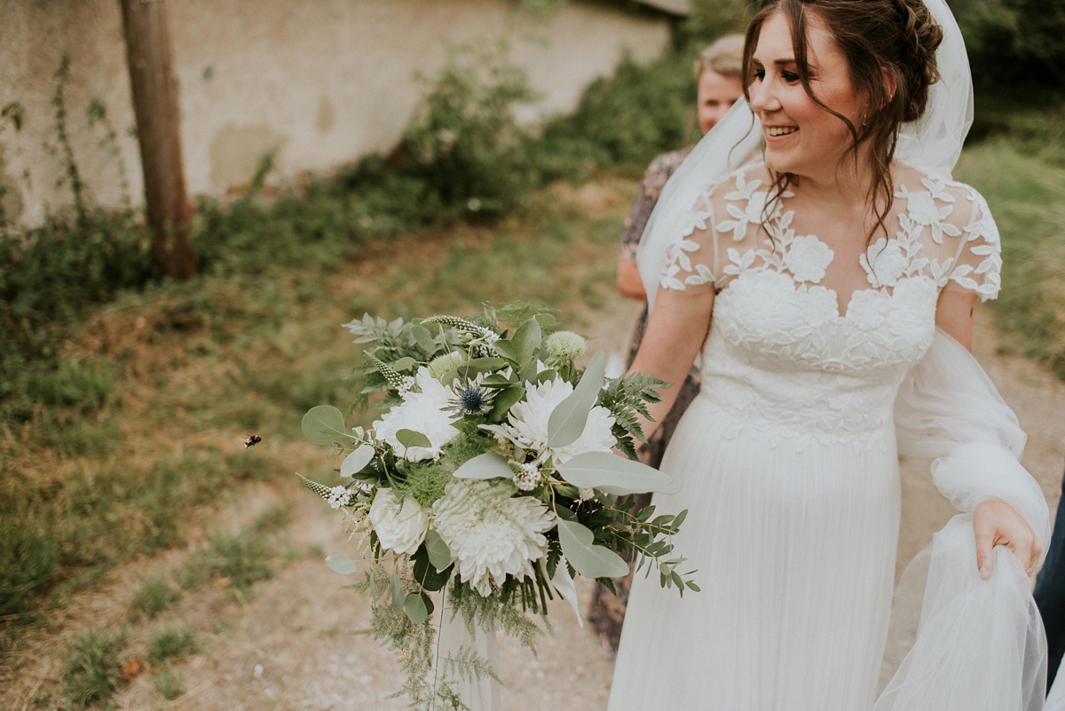 20 A Catherine Deane Dress Scandinavian inspired tipi wedding. Big Bouquet Photography.