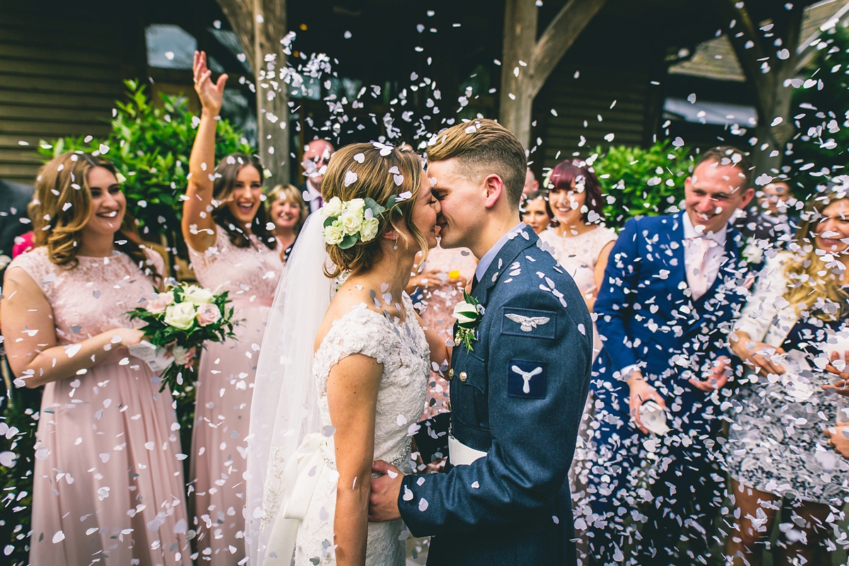 20 A Pronovias dress for a pastel pink countryside wedding