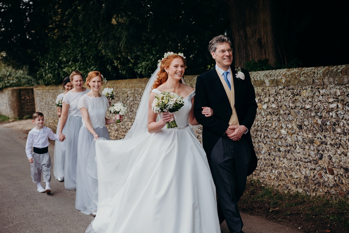 23 A Suzanne Neville gown English country wedding