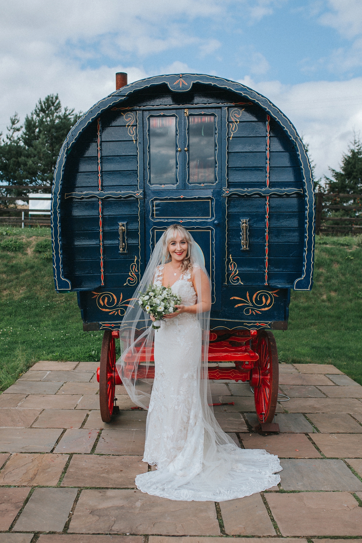 23 A Watters gown gold veil afternoon tea barn wedding