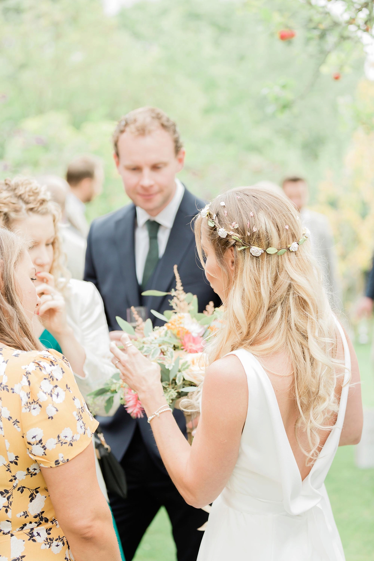 23 A chic Pronovias dress garden wedding. Carn Patrick Photography - A Chic Pronovias Gown For a Wild and Colourful Garden Wedding at a Medieval Manor House 23 A chic Pronovias dress garden wedding. Carn Patrick Photography