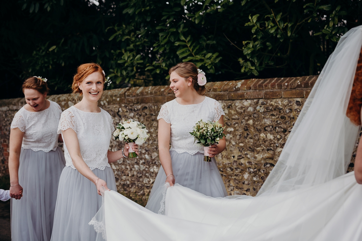 24 A Suzanne Neville gown English country wedding