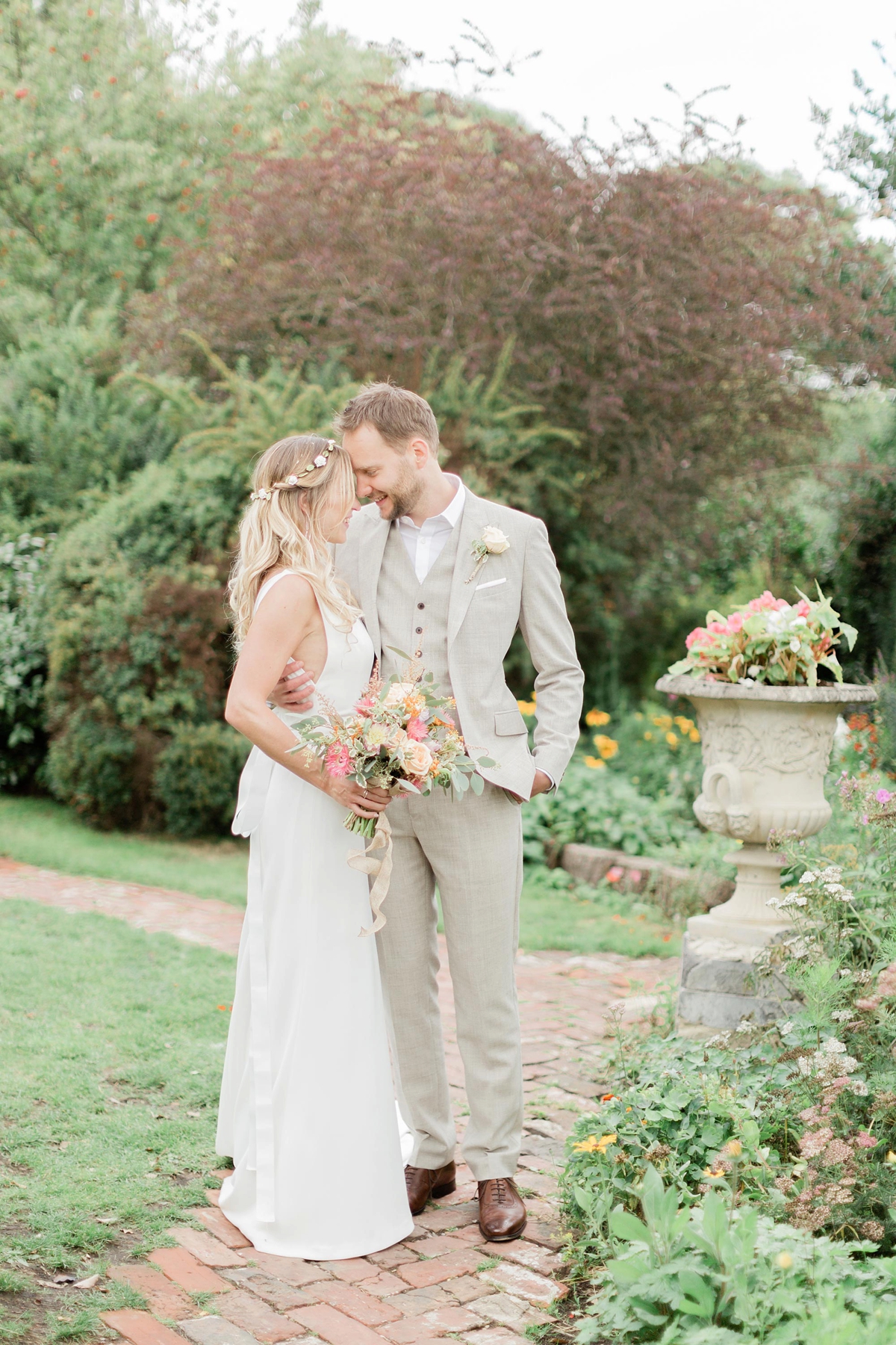 24 A chic Pronovias dress garden wedding. Carn Patrick Photography - A Chic Pronovias Gown For a Wild and Colourful Garden Wedding at a Medieval Manor House 24 A chic Pronovias dress garden wedding. Carn Patrick Photography