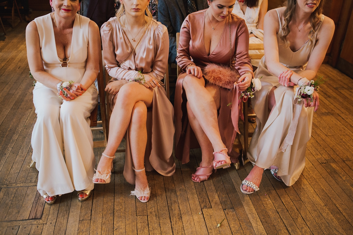 24 A customised 1970s dress for a modern non traditional London wedding. Images by Lisa Jane Photography