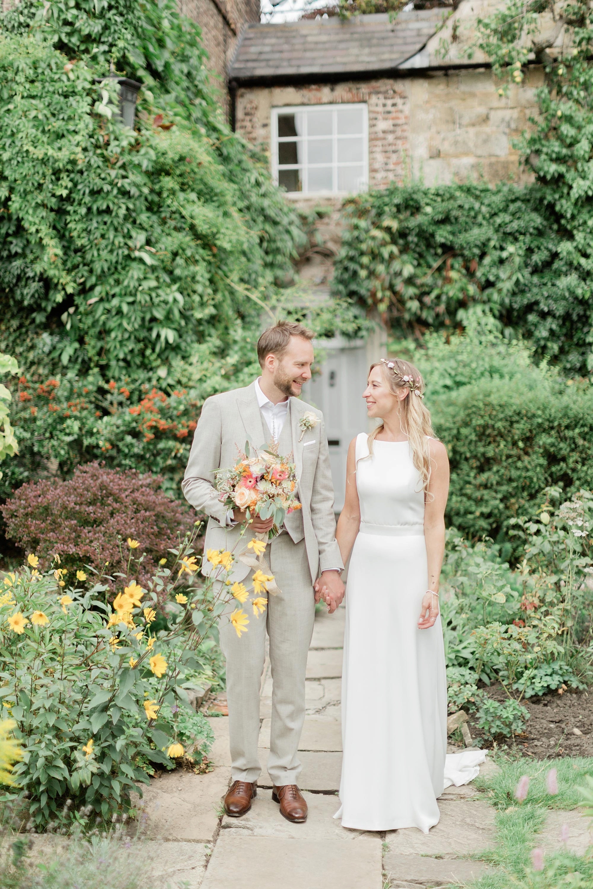 25 A chic Pronovias dress garden wedding. Carn Patrick Photography - A Chic Pronovias Gown For a Wild and Colourful Garden Wedding at a Medieval Manor House 25 A chic Pronovias dress garden wedding. Carn Patrick Photography