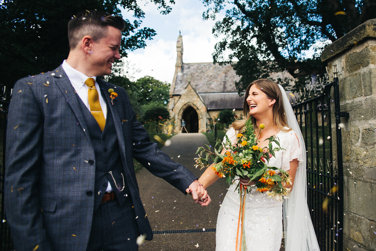 25 Eliza Jane Howell sequin dress for a laidback vintage inspired wedding. Photography by Sally T