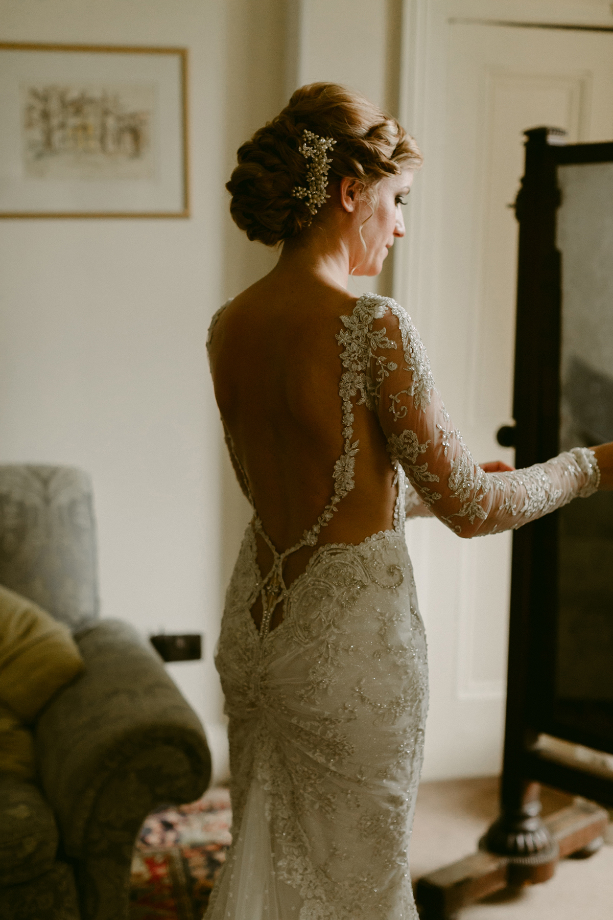 25 Galia Lahav glamour Irish country house wedding. Photography by Adam and Grace