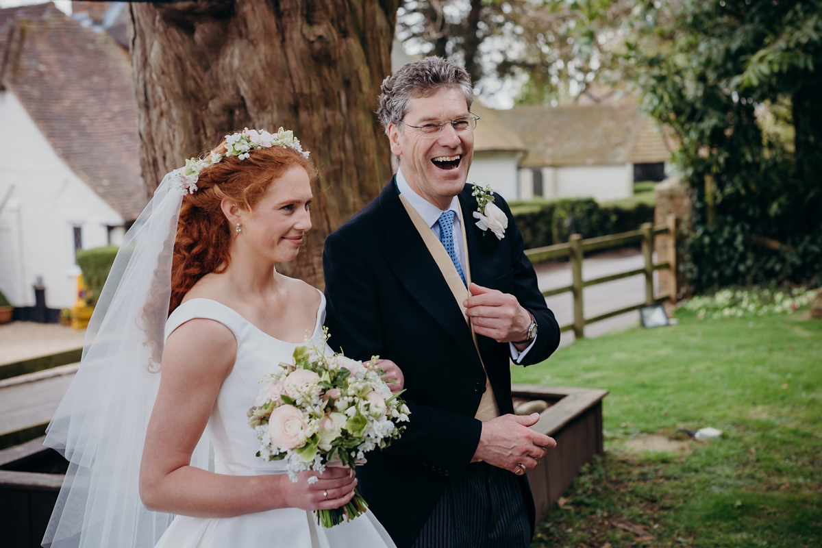 26 A Suzanne Neville gown English country wedding