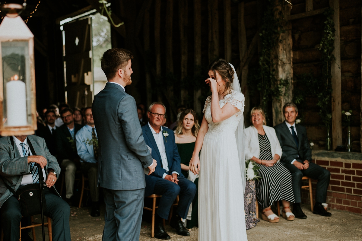 27 A Catherine Deane Dress Scandinavian inspired tipi wedding. Big Bouquet Photography.