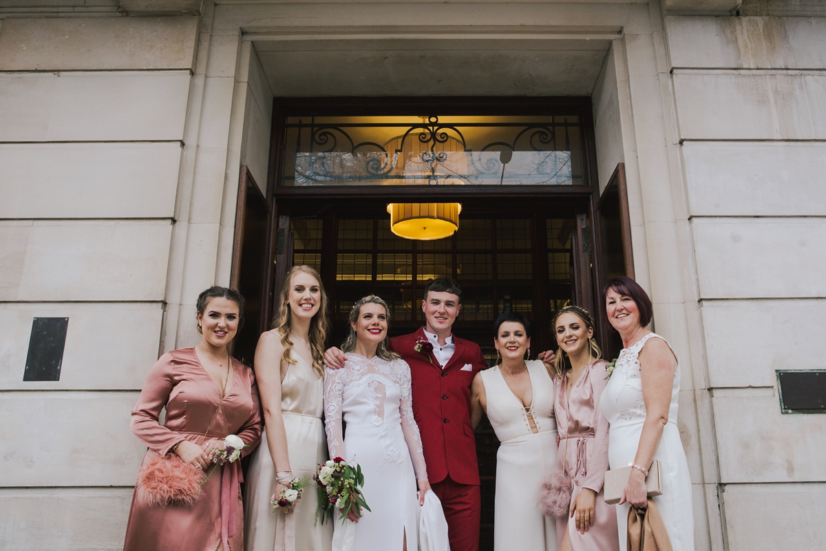 28 A customised 1970s dress for a modern non traditional London wedding. Images by Lisa Jane Photography