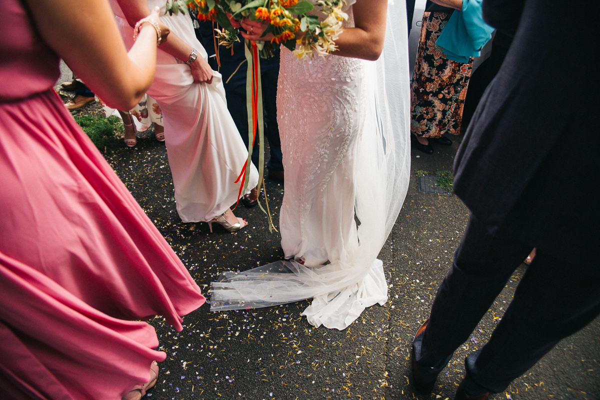 28 Eliza Jane Howell sequin dress for a laidback vintage inspired wedding. Photography by Sally T