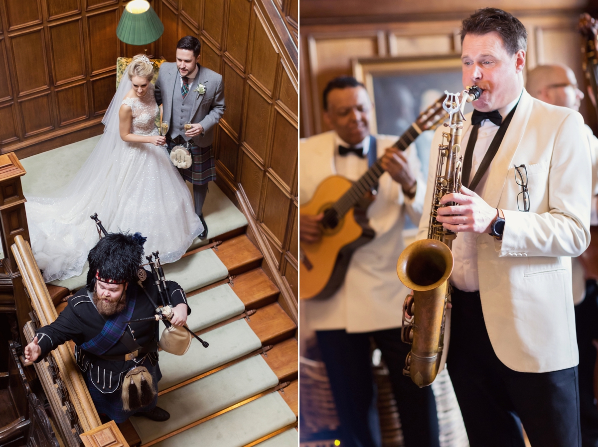 29 A Berta Bridal dress magnificent Scottish Castle wedding. Photography by Craig Eva Sanders.