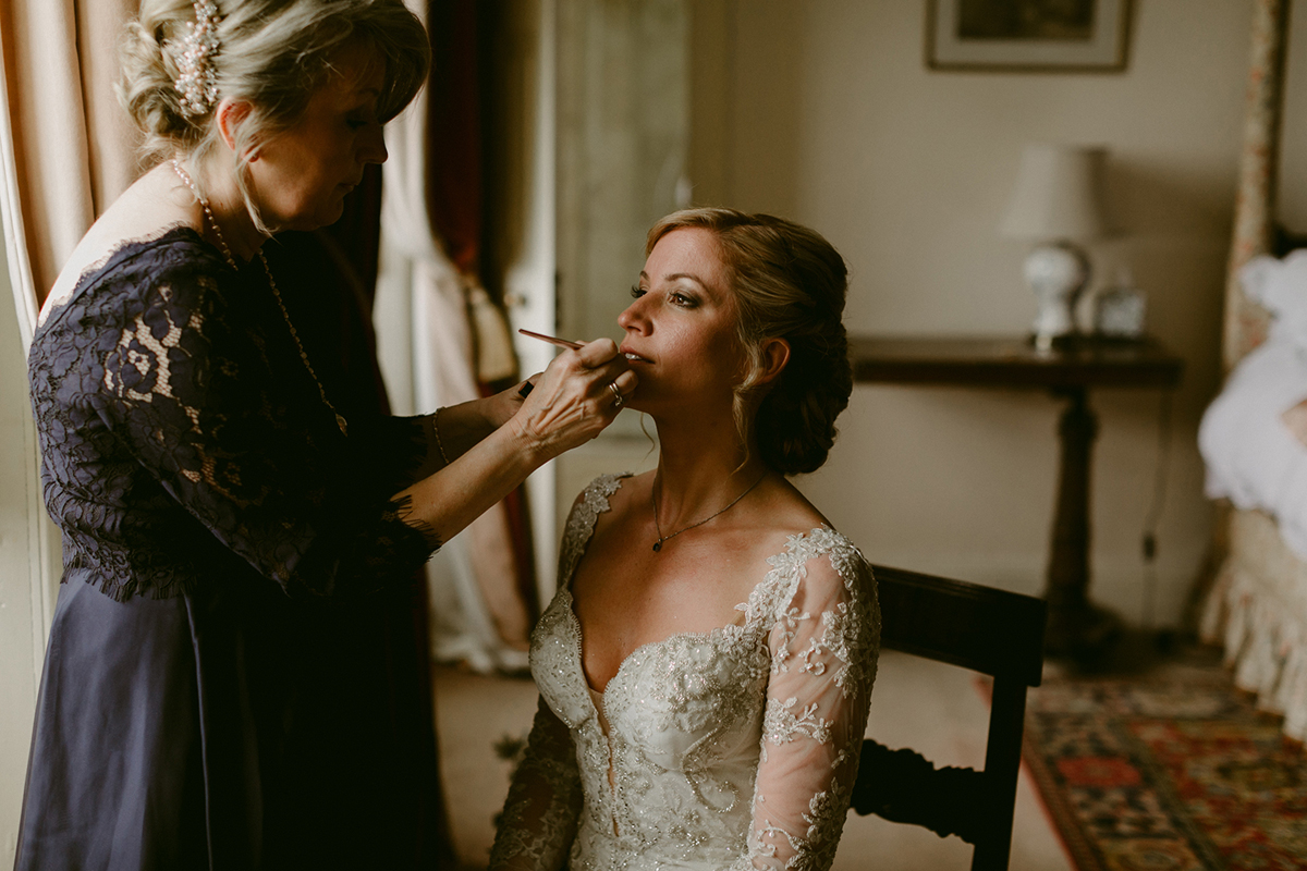 32 Galia Lahav glamour Irish country house wedding. Photography by Adam and Grace