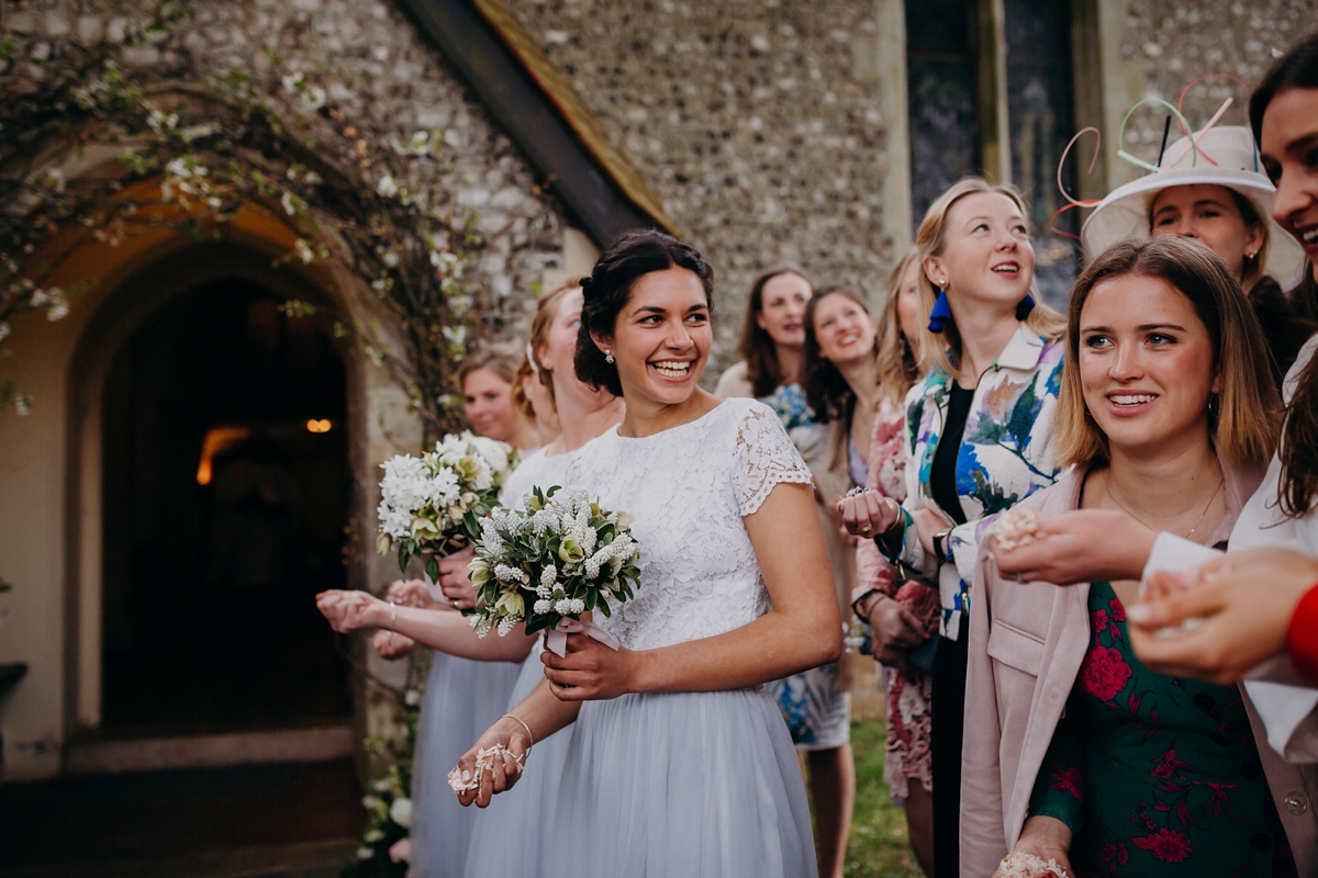 33 A Suzanne Neville gown English country wedding