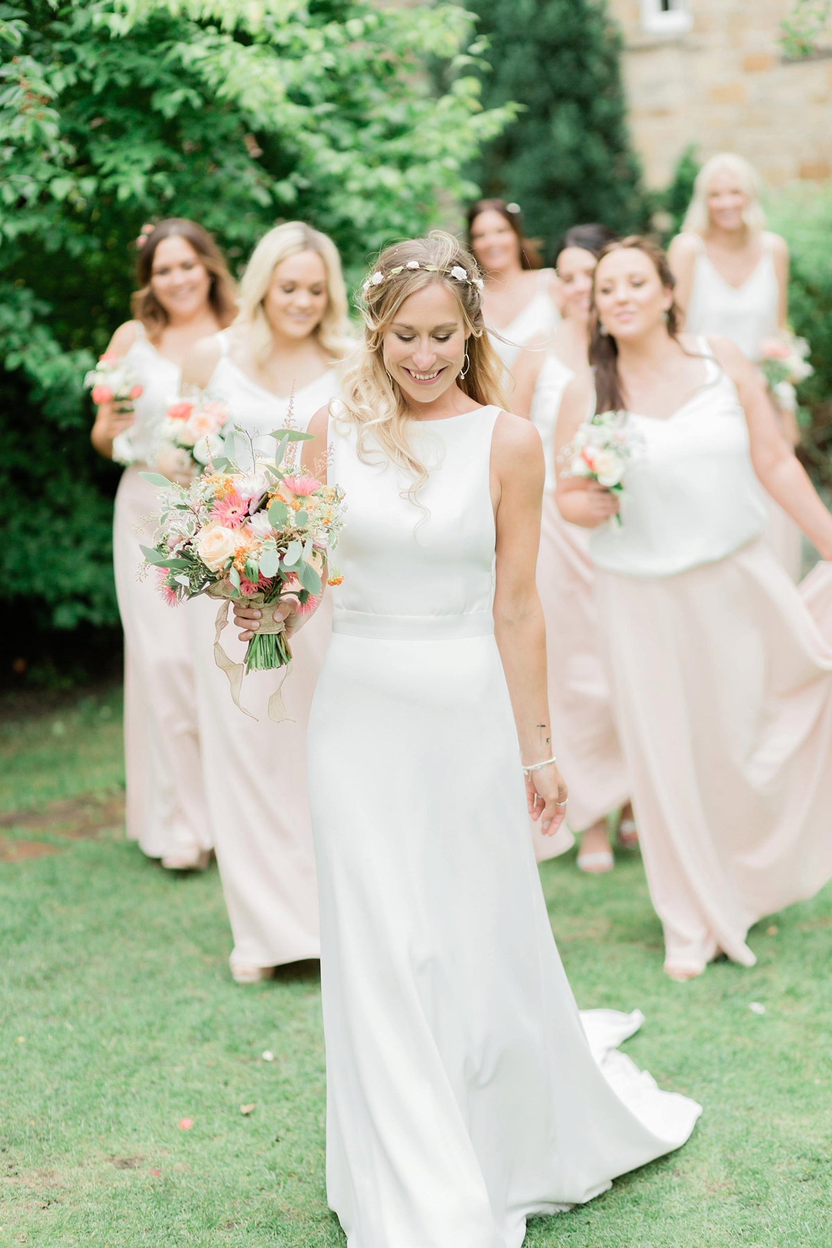 33 A chic Pronovias dress garden wedding. Carn Patrick Photography - A Chic Pronovias Gown For a Wild and Colourful Garden Wedding at a Medieval Manor House 33 A chic Pronovias dress garden wedding. Carn Patrick Photography