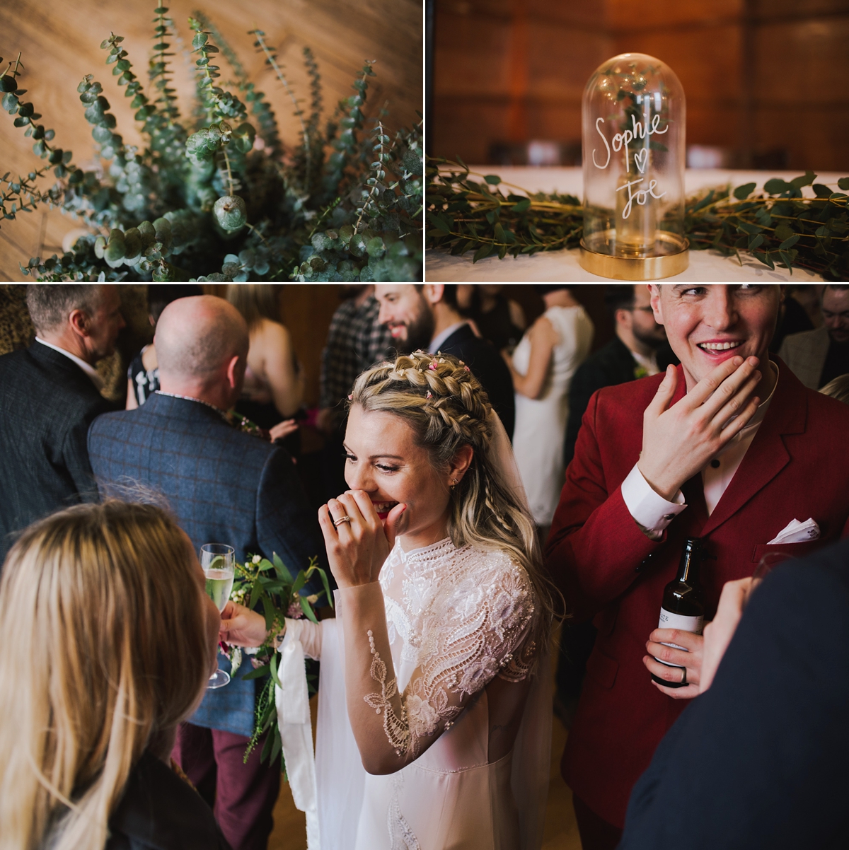 36 A customised 1970s dress for a modern non traditional London wedding. Images by Lisa Jane Photography