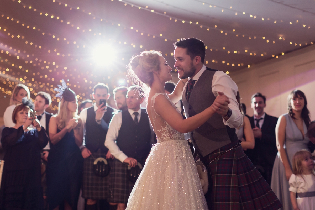 37 A Berta Bridal dress magnificent Scottish Castle wedding. Photography by Craig Eva Sanders.