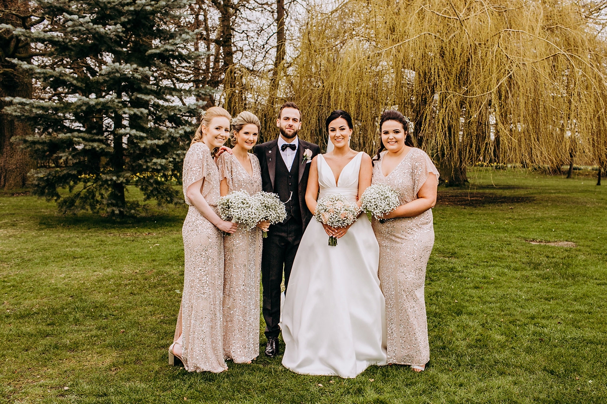 37 A silk Pronovias dress for a rainy day black tie wedding