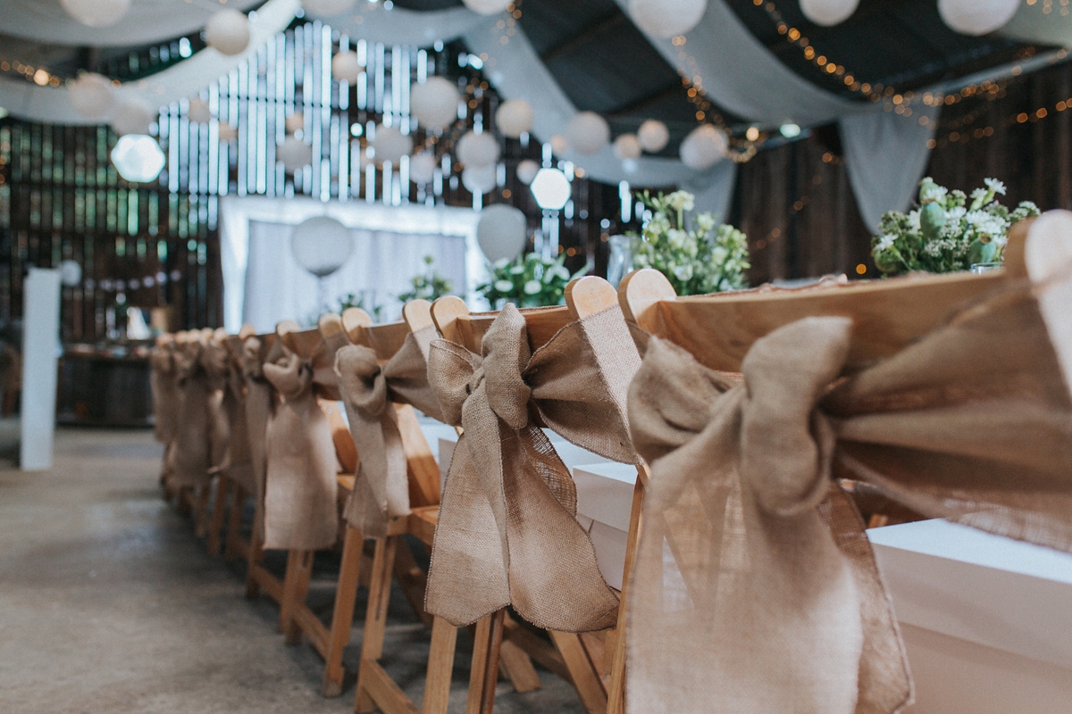 4 A Watters gown gold veil afternoon tea barn wedding