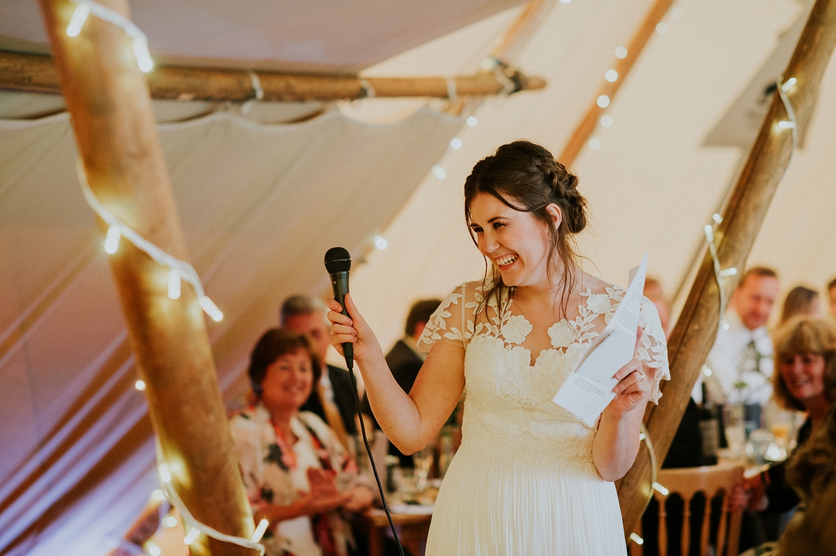 47 A Catherine Deane Dress Scandinavian inspired tipi wedding. Big Bouquet Photography.