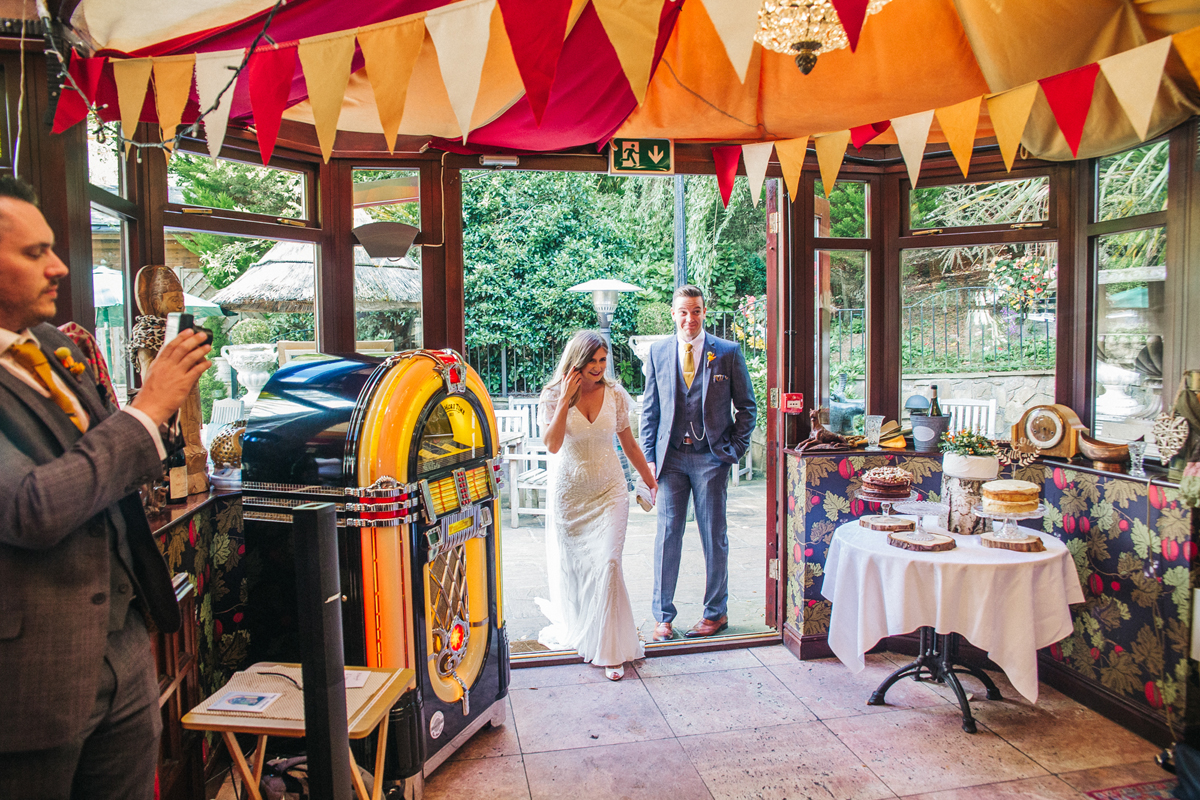 47 Eliza Jane Howell sequin dress for a laidback vintage inspired wedding. Photography by Sally T