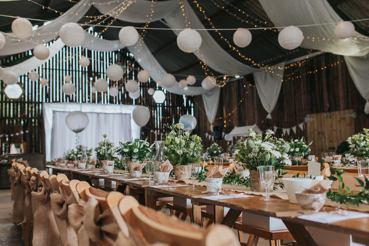 5 A Watters gown gold veil afternoon tea barn wedding