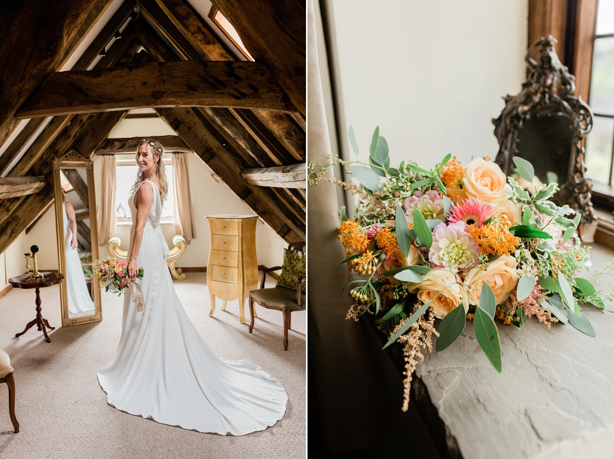 5 A chic Pronovias dress garden wedding. Carn Patrick Photography - A Chic Pronovias Gown For a Wild and Colourful Garden Wedding at a Medieval Manor House 5 A chic Pronovias dress garden wedding. Carn Patrick Photography