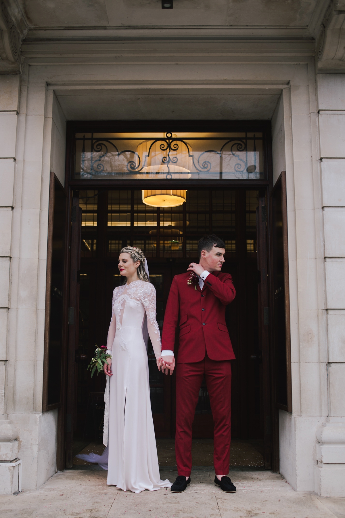50 A customised 1970s dress for a modern non traditional London wedding. Images by Lisa Jane Photography