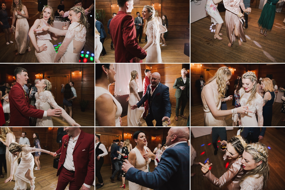 62 A customised 1970s dress for a modern non traditional London wedding. Images by Lisa Jane Photography