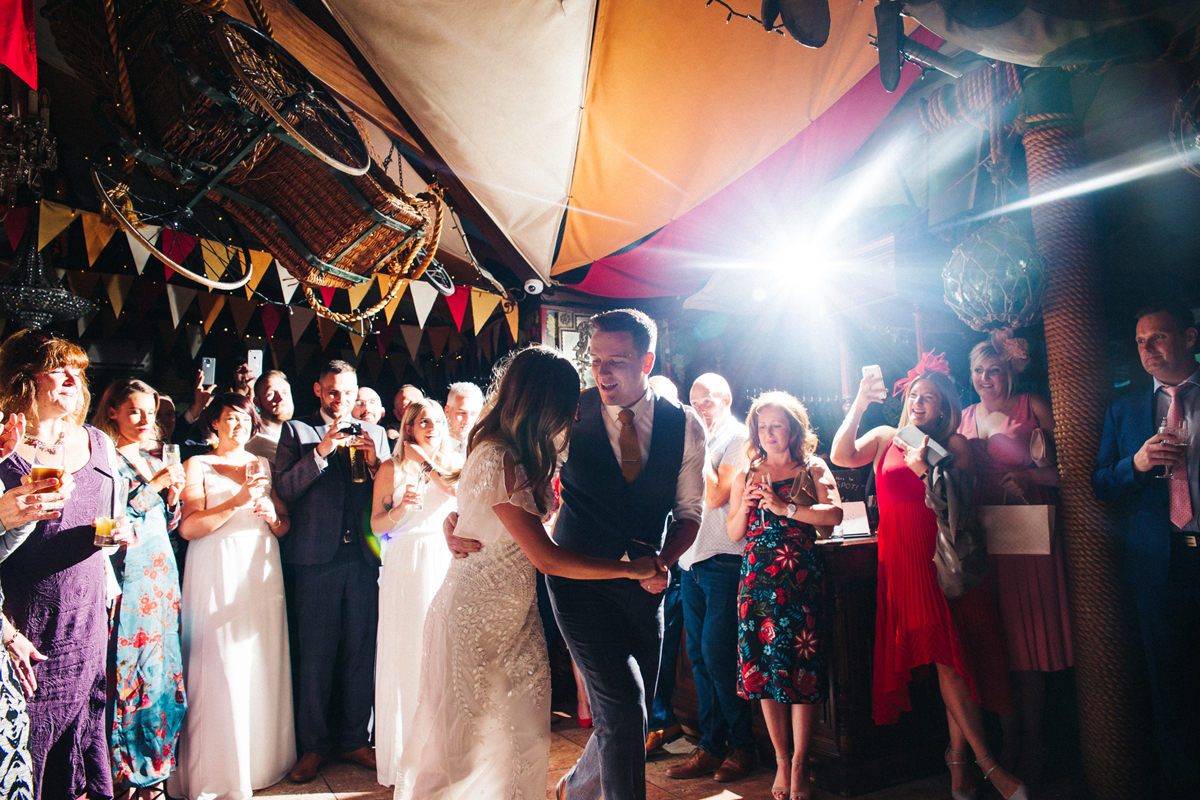 70 Eliza Jane Howell sequin dress for a laidback vintage inspired wedding. Photography by Sally T