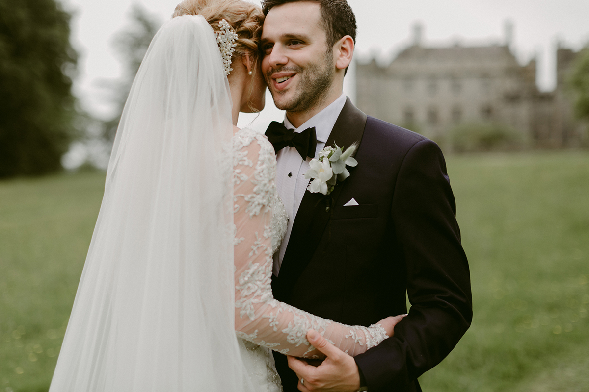 85 Galia Lahav glamour Irish country house wedding. Photography by Adam and Grace