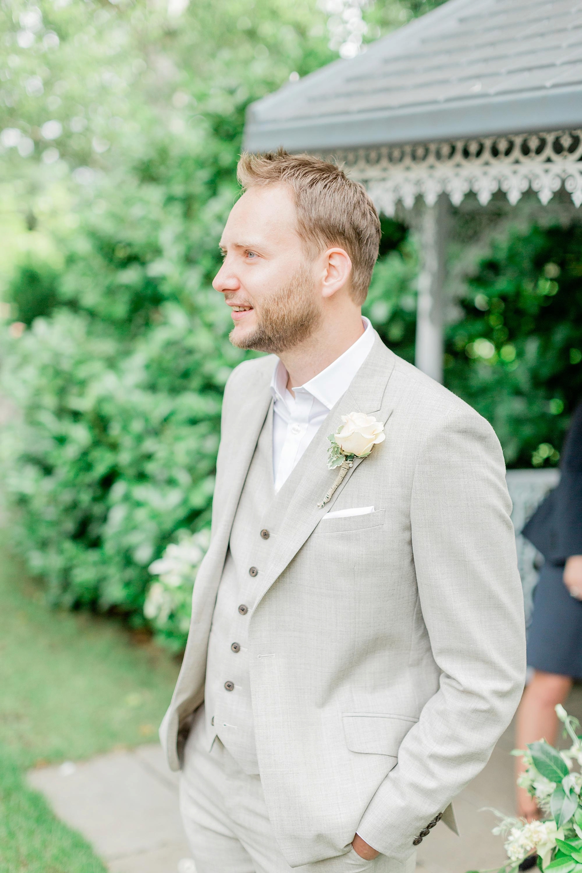 9 A chic Pronovias dress garden wedding. Carn Patrick Photography - A Chic Pronovias Gown For a Wild and Colourful Garden Wedding at a Medieval Manor House 9 A chic Pronovias dress garden wedding. Carn Patrick Photography