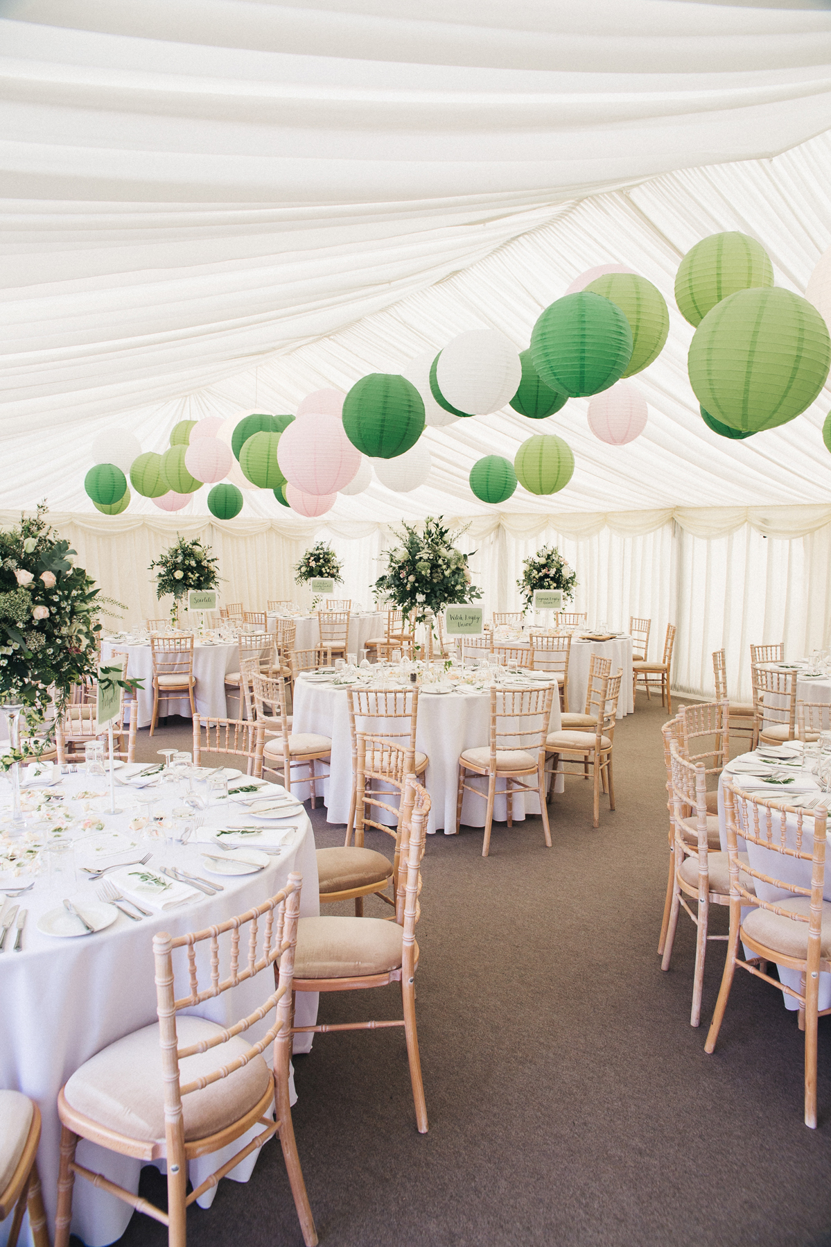 Botanical inspired green blush pink marquee wedding in North Yorkshire. Sally T Photography 8