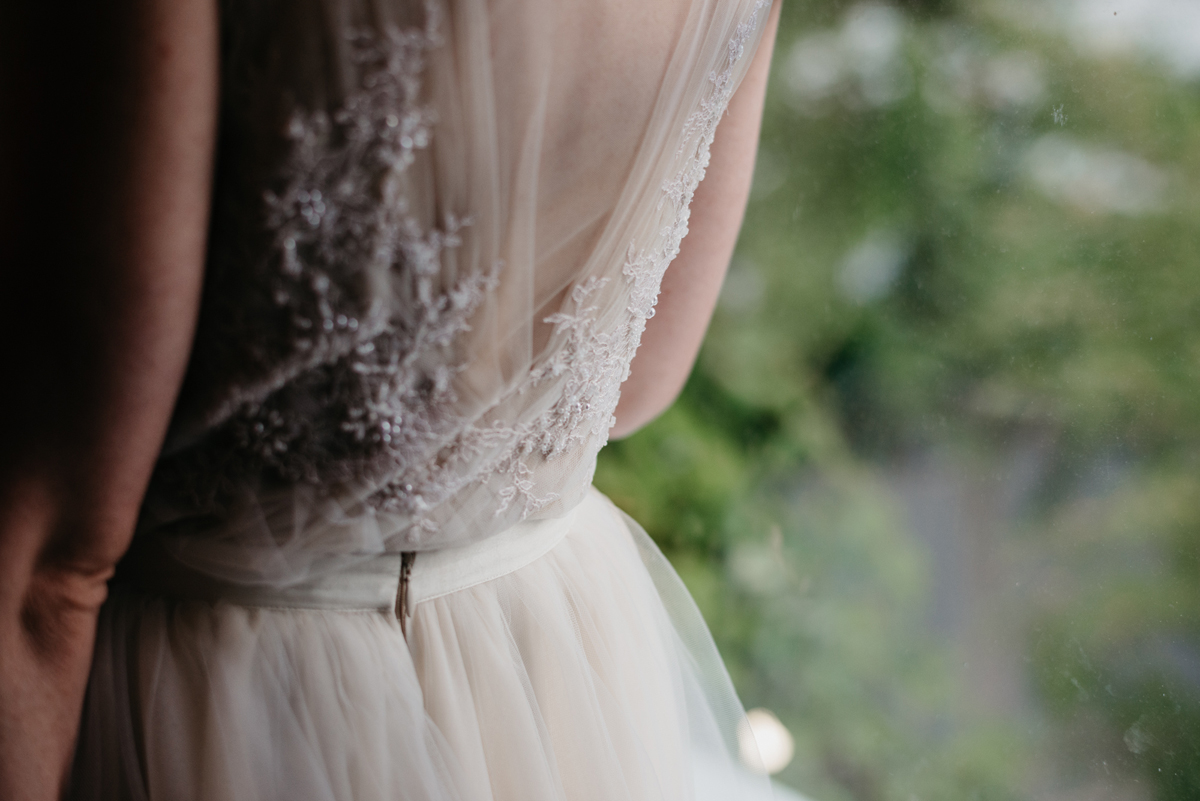 Short tulle skirt red shoes chic London family wedding Elaine Williams Photography 61