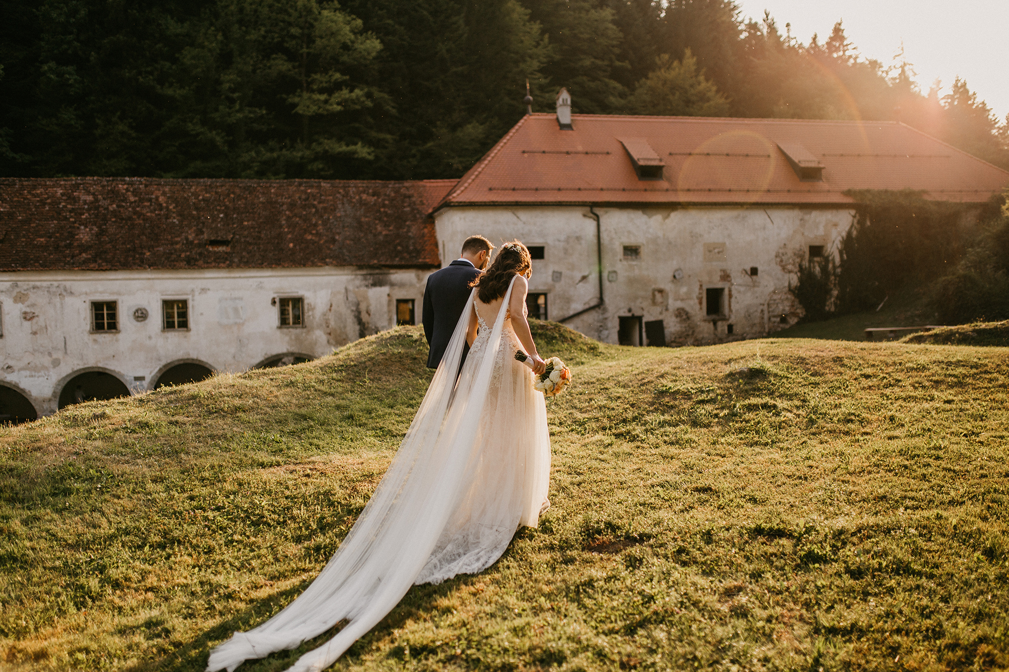 pronovias dress shoulder streamers