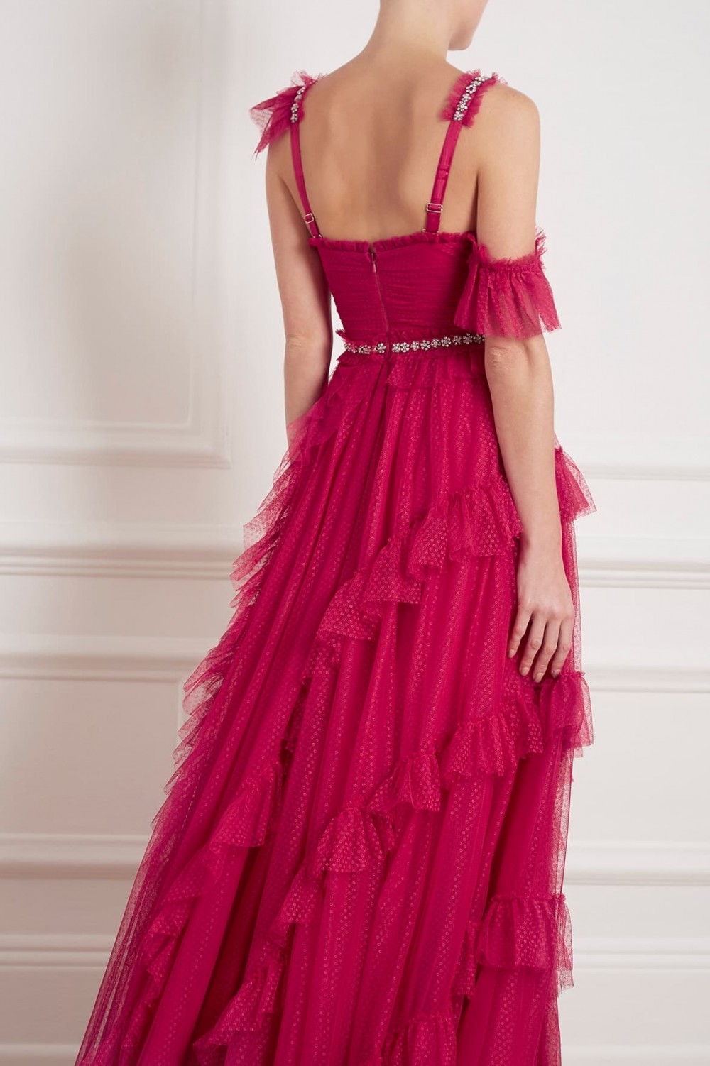 Needle & Thread Degas fuscia pink gown