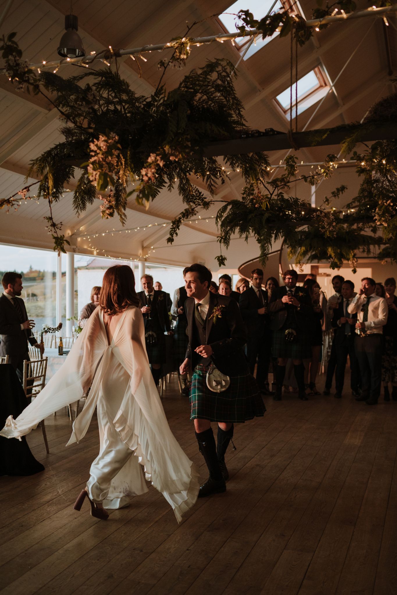 01 BRIDE AND GROOM DANCING AT CREAR SCOTLAND