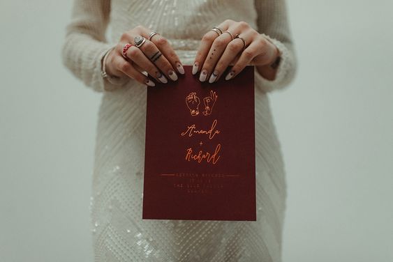 11 Story of Us modern colourful creative wedding stationery