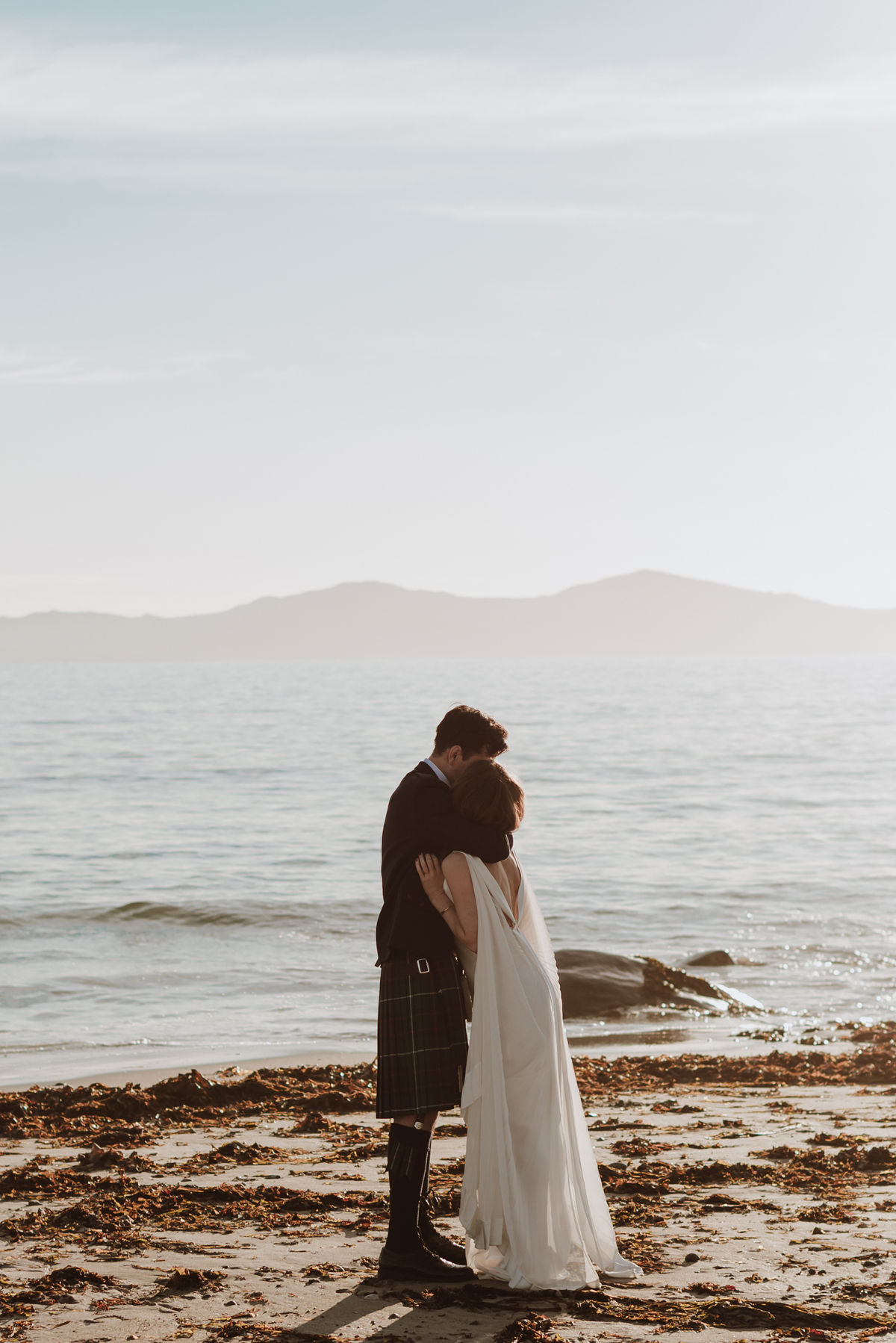 149 Minimalist natural Crear wedding Scottish coast Caro Weiss Photography