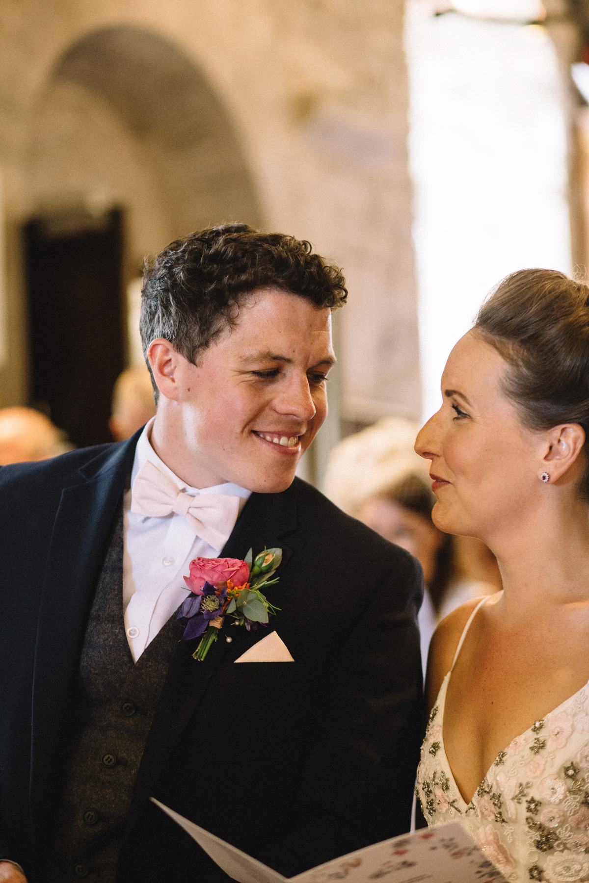 15 Needle Thread wedding dress colourful farm wedding Dorset Sarah Morris Photography